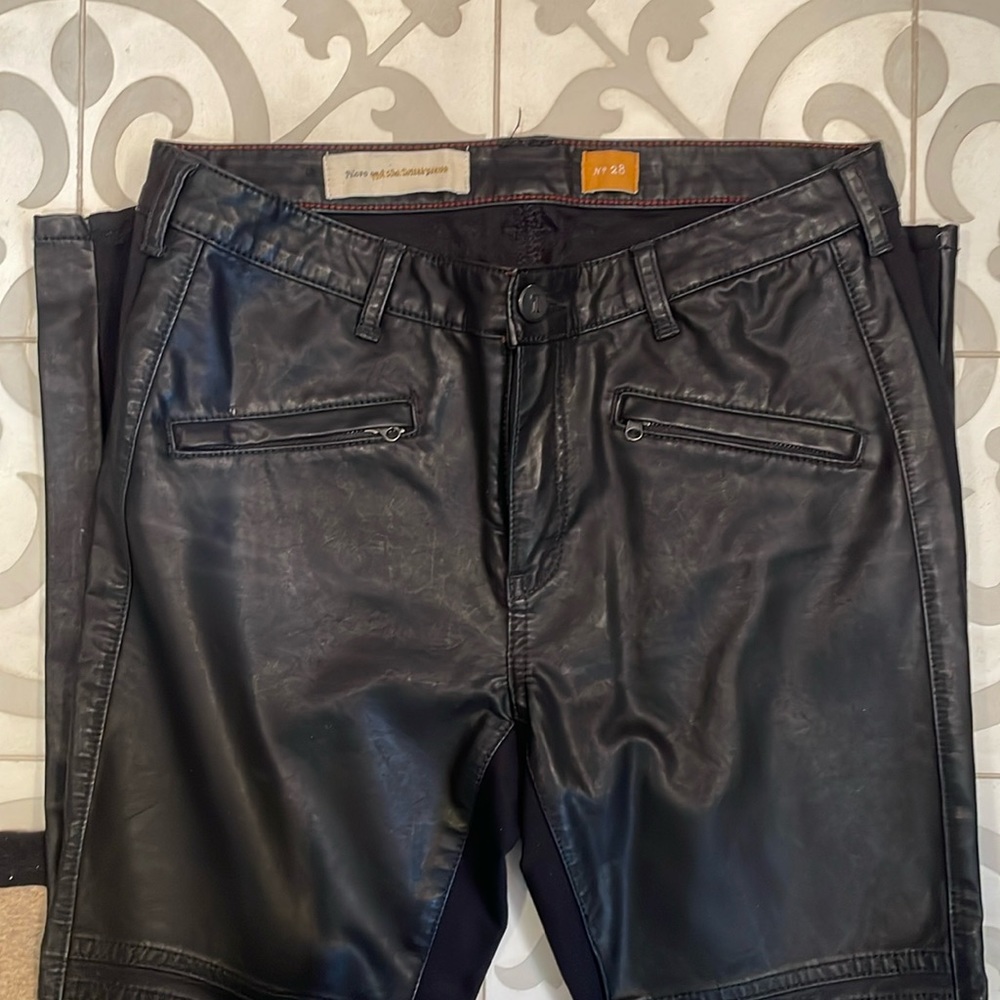 Black, Pilcro faux leather pants